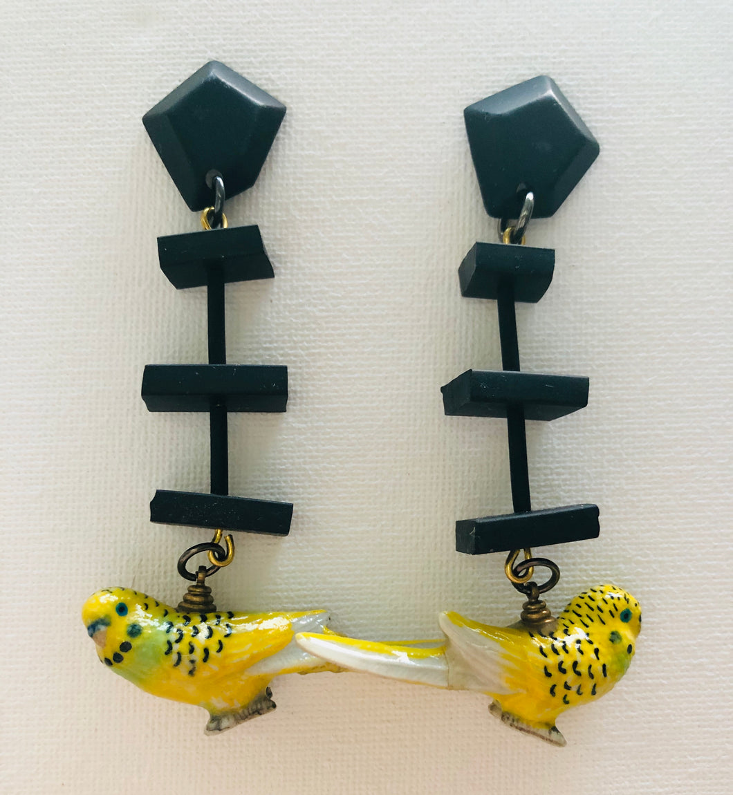 GOMA NERO bird earrings