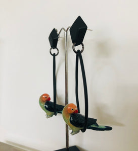 GOMA NERO bird earrings