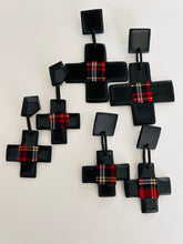 Load image into Gallery viewer, Tartan cross earrings
