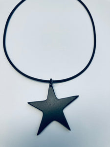 Black star necklace