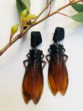 Load image into Gallery viewer, Cicada closed wing earring
